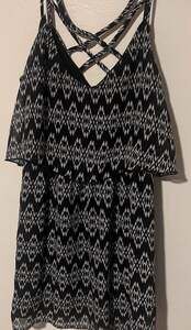 Speechless Black &White Summer Halter Dress Size XL Midi